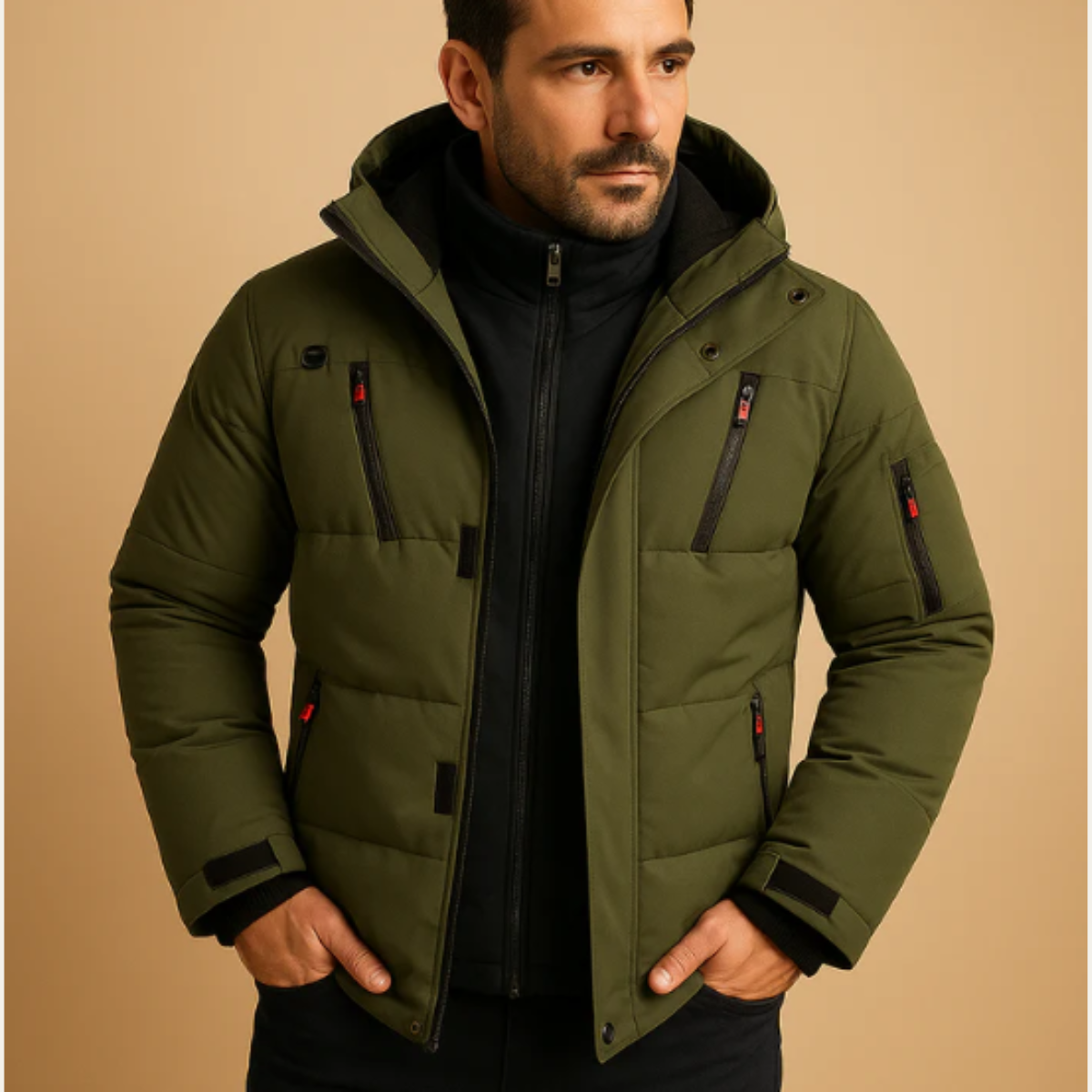 The Waverly Men’s Waterproof Warm Puffer Jacket with Hood