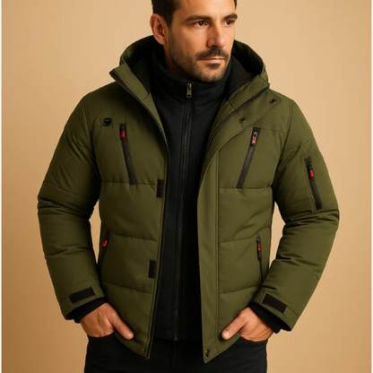 The Waverly Men’s Waterproof Warm Puffer Jacket with Hood