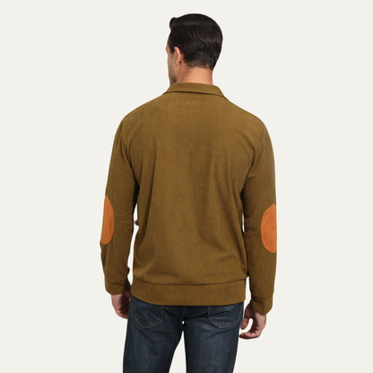 The Ashwater Men's Trendy Stand Collar Ribbed Knit Half Zip Sweater