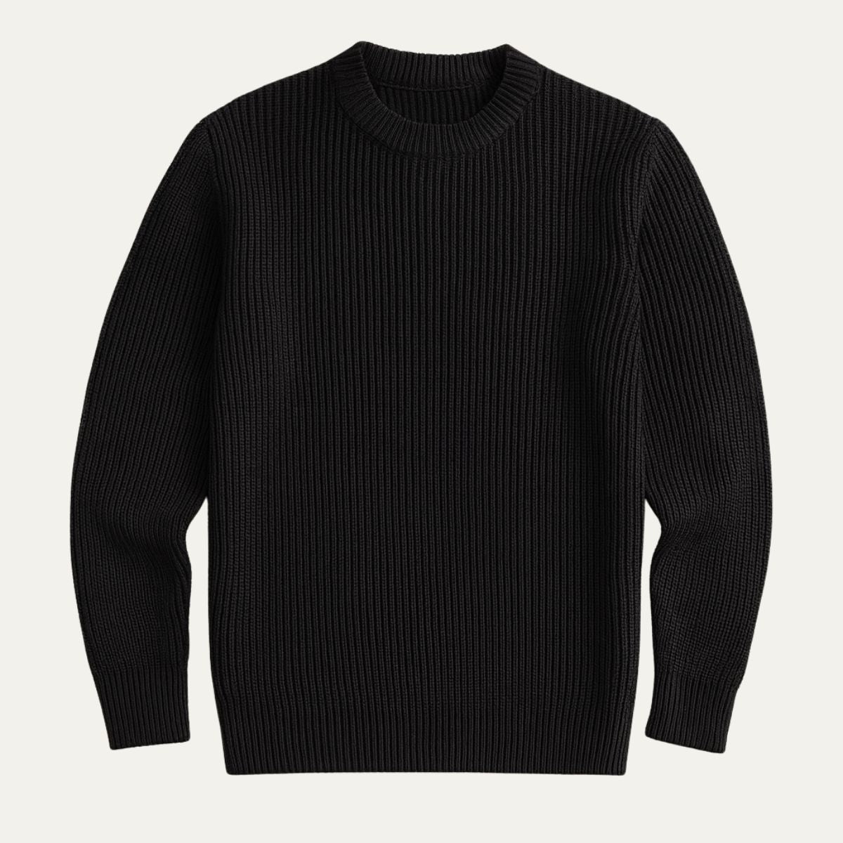 The Tokyo Merino Wool Ribbed O Neck Sweater
