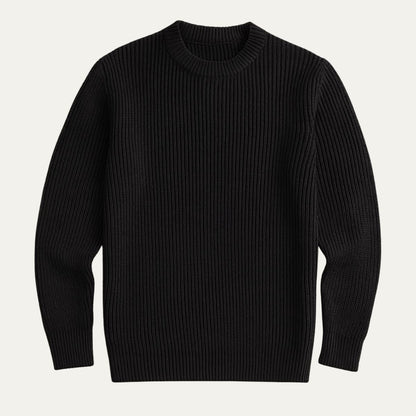 The Tokyo Merino Wool Ribbed O Neck Sweater