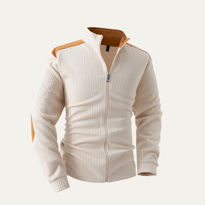 The Vernaccia Men’s Casual Lightweight  Zip Up Knit Stand Collar Sweater