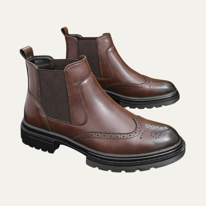 The Sarzana Men’s Vintage Anti Slip Sole Leather Chelsea Boots