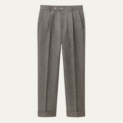 The Lakeshore Men’s High Waisted Wool Slim Fit Tailored Dress Pants