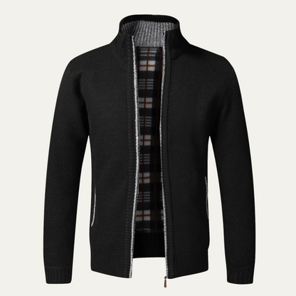 The Glasgow Men's Knitted Zip Up Winter Cardigan