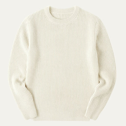 The Tokyo Merino Wool Ribbed O Neck Sweater