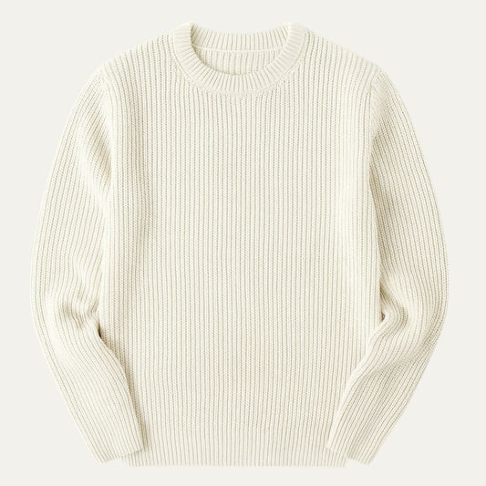 The Tokyo Merino Wool Ribbed O Neck Sweater
