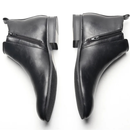 The Agrigento Men’s Chelsea Leather Ankle Boots with Elastic Side Panels
