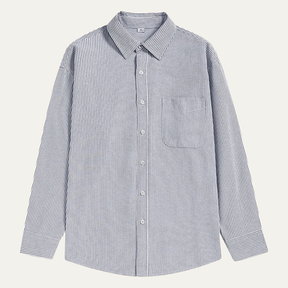 The Tenerife Men's Striped Shirt with Classic Collar and Pocket