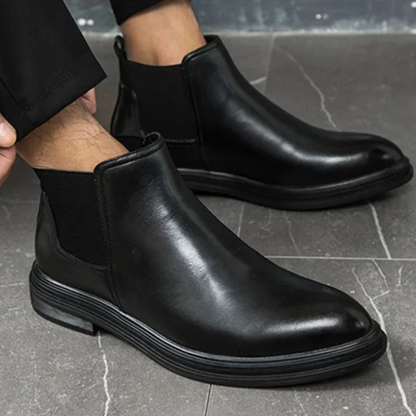 The Orosei Men’s Slip On Winter Business Leather Chelsea Boots