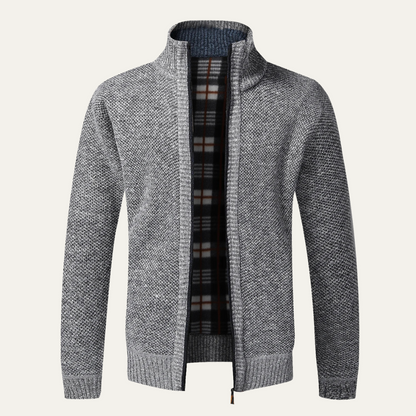 The Glasgow Men's Knitted Zip Up Winter Cardigan