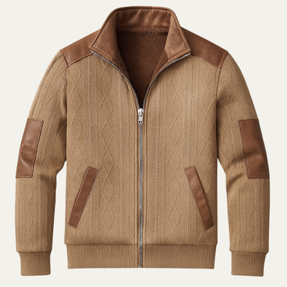 The Silverhill Ridge Men’s Knitted Fleece Lined Warm Zip Up Sweater