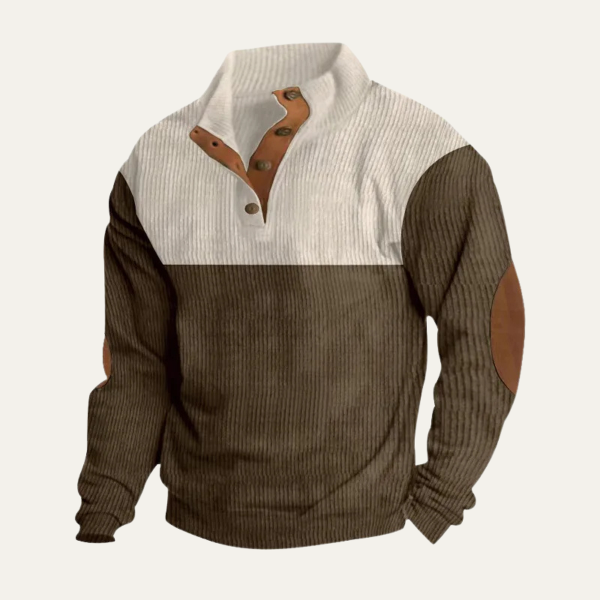 The Brookridge Men’s Two Tone Corduroy Sweater with Elbow Patches