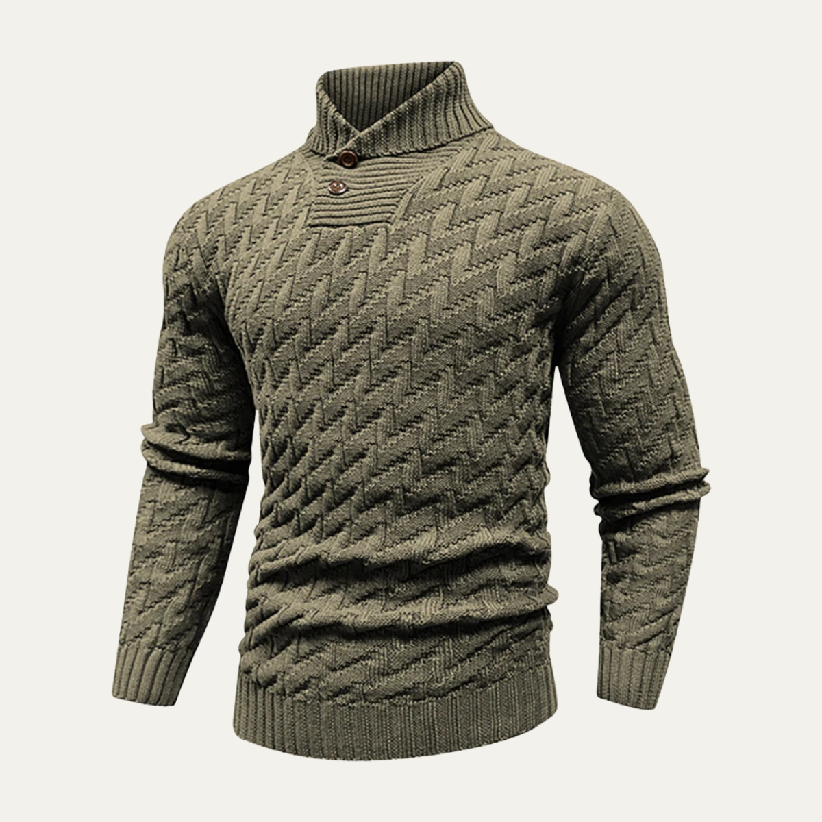 The Porto Cervo Men’s Textured Winter Wool Knitted Sweater