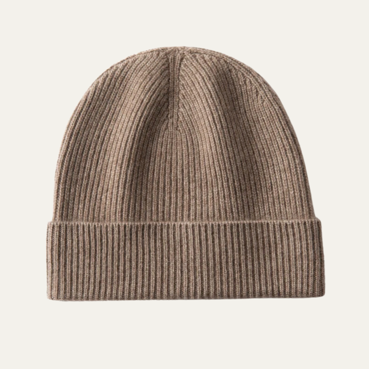 The Rockford Men's Soft Ribbed Knit Cashmere Beanie