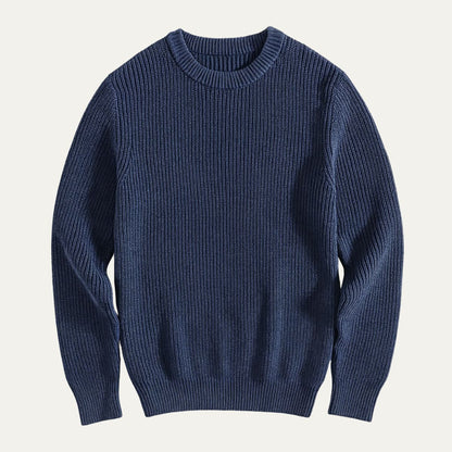 The Tokyo Merino Wool Ribbed O Neck Sweater