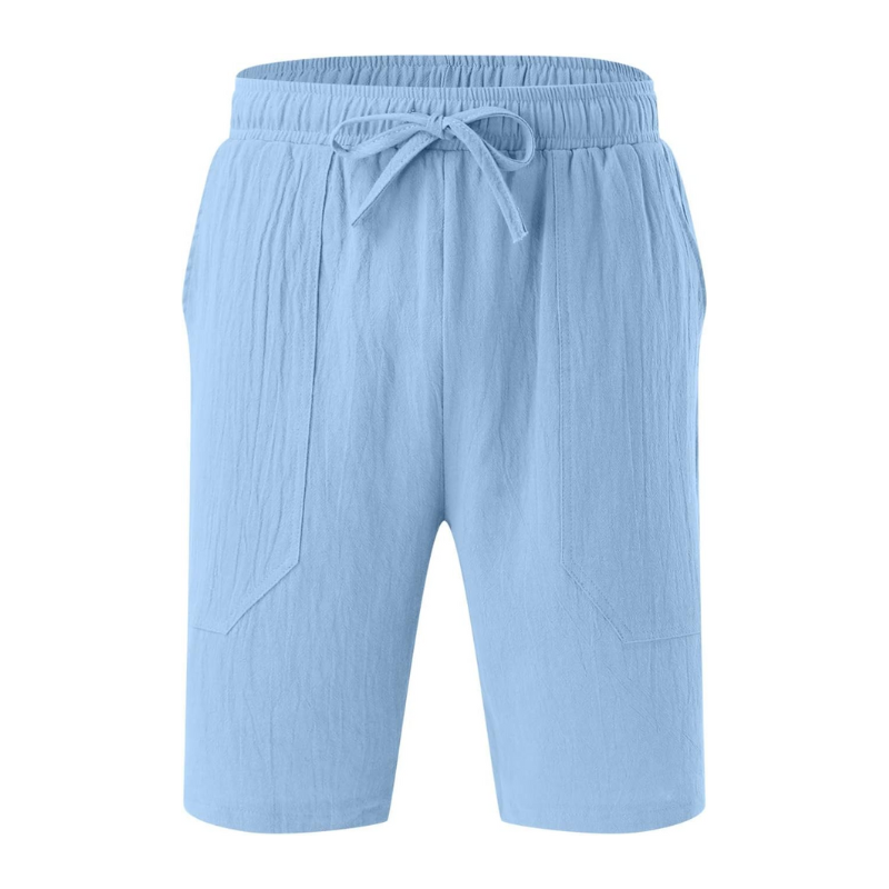Men’s Stylish Shorts with Elastic Waist and Pockets for Summer Wear