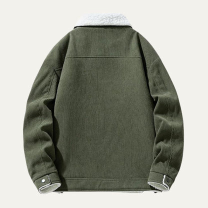 The Moneglia Men’s Corduroy Fleece Lined Sherpa Jacket