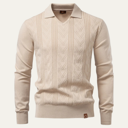 The Scarborough Men's Knit Casual Polo Sweater