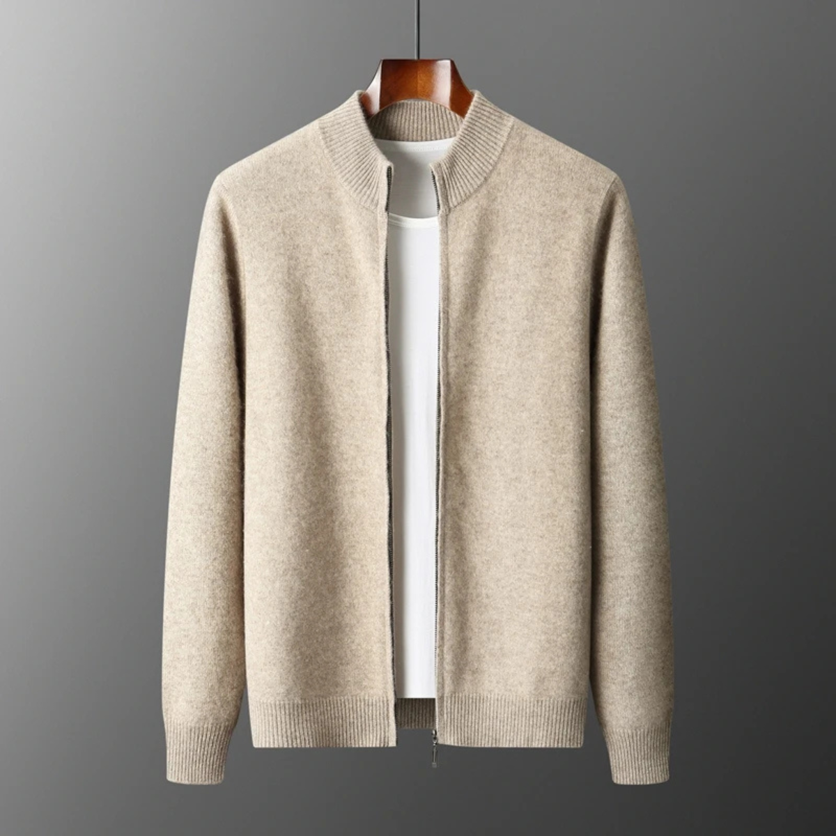 The Thornhill Cashmere Sweater – Men's 100% Soft Luxury Wool Zip Cardigan