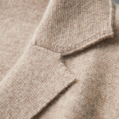 The Huntley Men's Soft Suit Collar Merino Wool Knit Cardigan