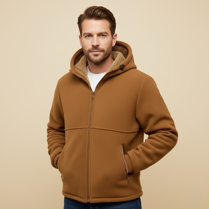The Hearthstone Men’s Fleece Lined Warm Hooded Jacket