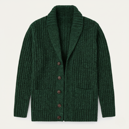 The Montpellier Men’s Chunky Knit Shawl Collar Cardigan