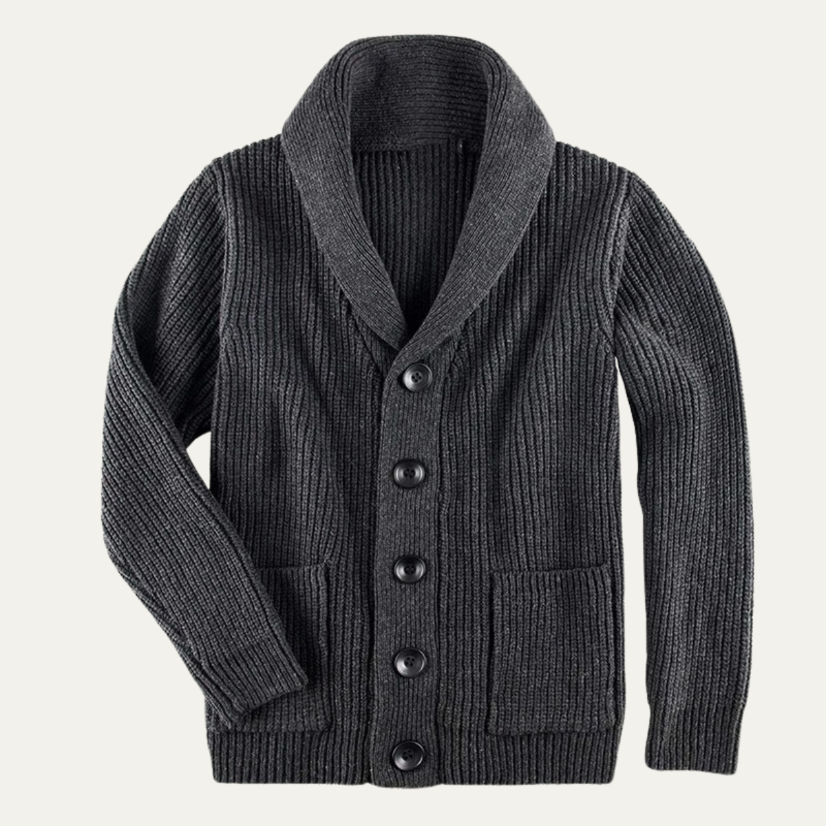 The Cannero Men’s Shawl Collar Button Up Wool Knit Cardigan