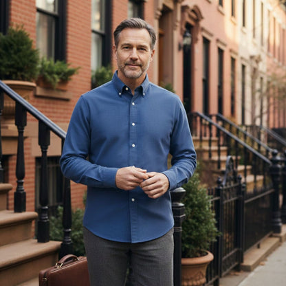 The Geneva Men’s Dress Shirt – Premium Cotton Poplin