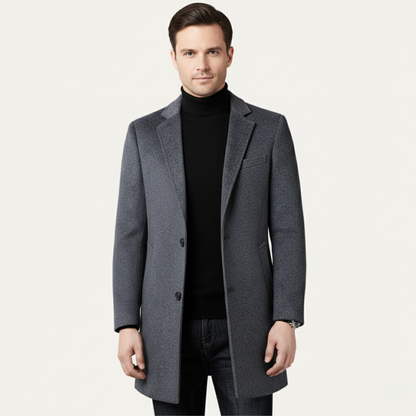 The Bournemouth Men's Wool Business Casual Long Jacket