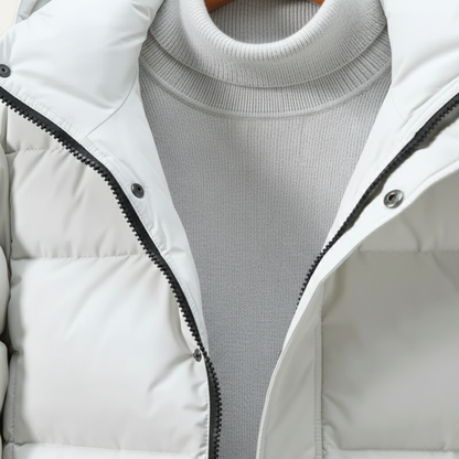 The Westminster Men’s Hooded Longline Black Puffer Coat