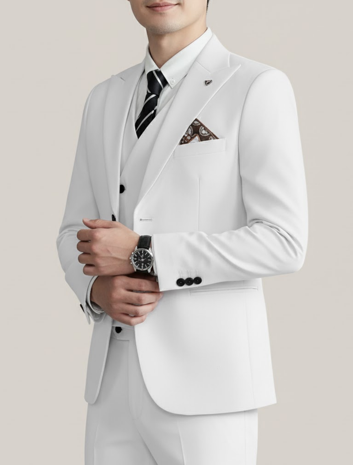 Men's Three-Piece Suit for Formal Events