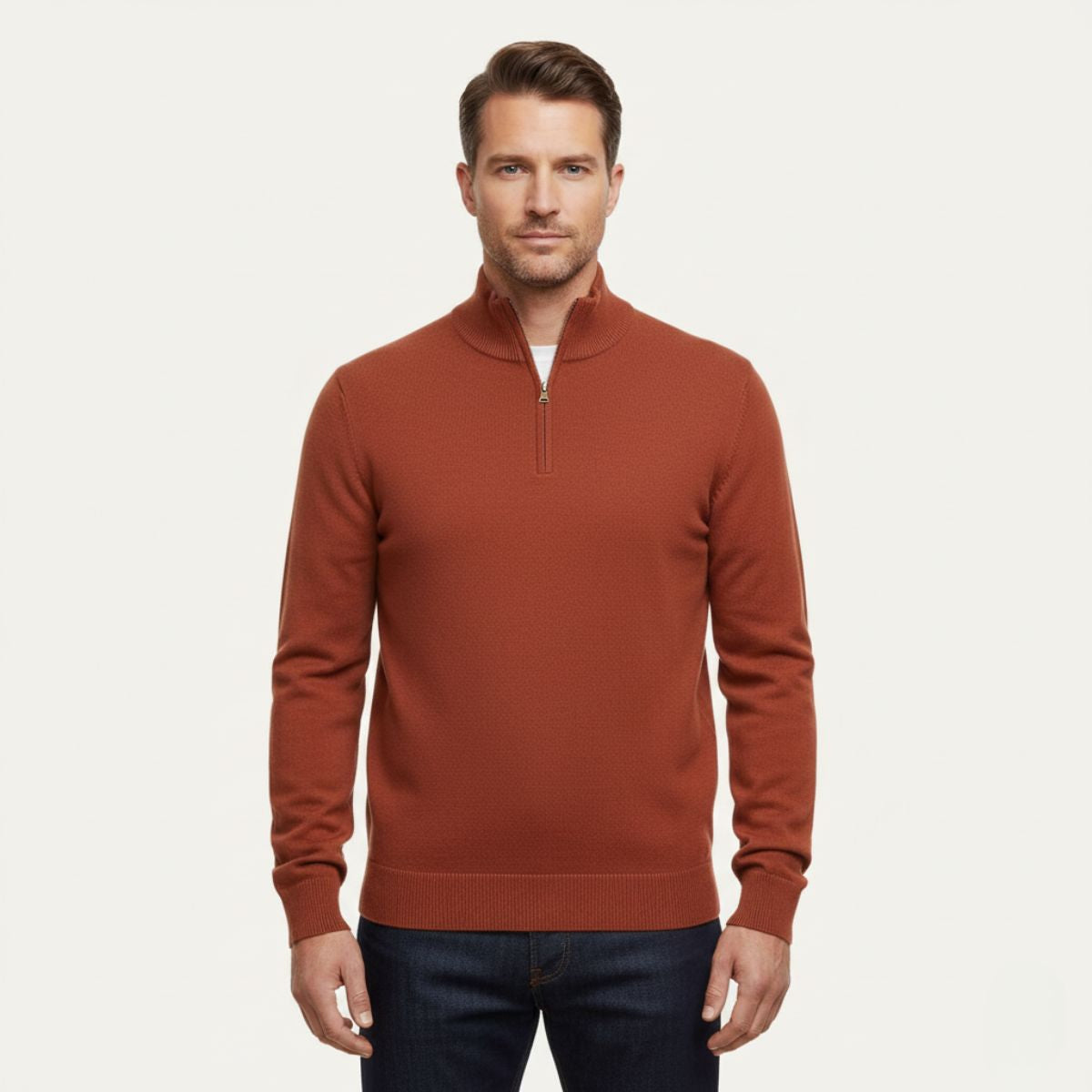 The Bronx Modern Quarter Zip Sweater for Men