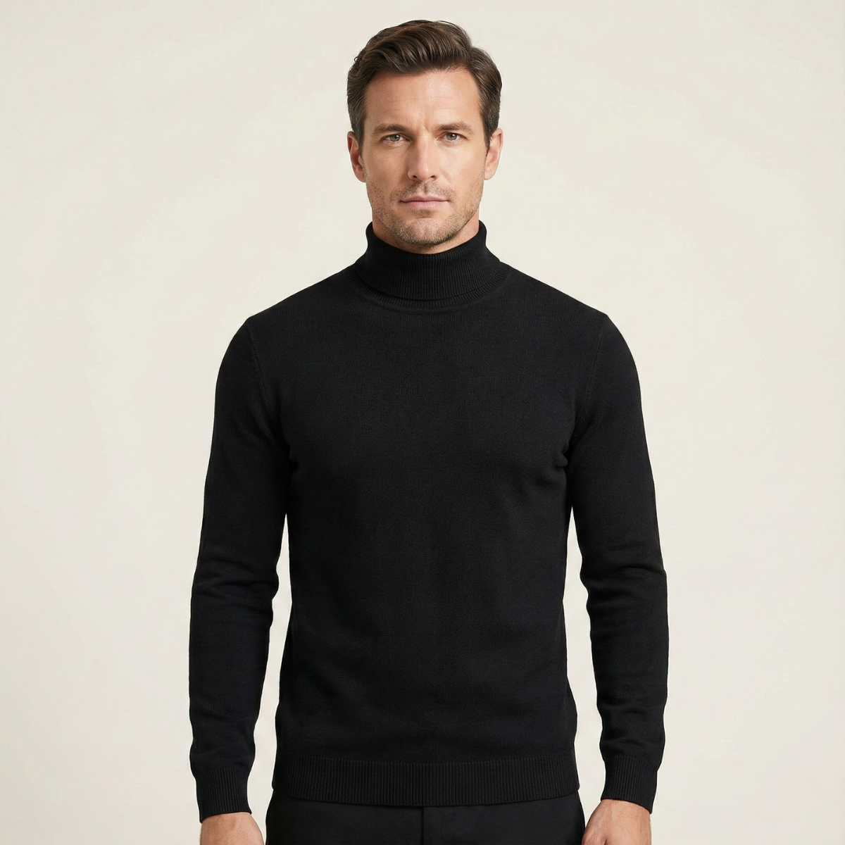 The Caernarfon Men’s Slim Fit Turtleneck Sweater