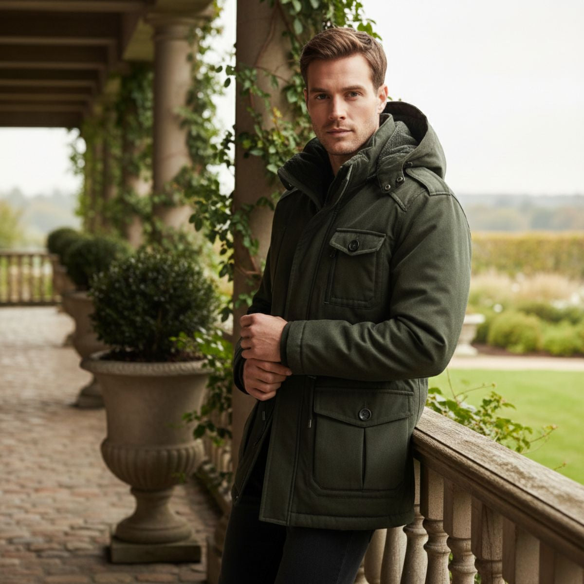 The Bellshire Men’s Insulated Winter Parka Jacket with Hood