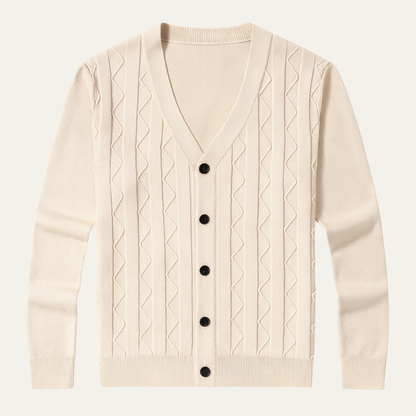 The Siracusa Men's Slim Fit Knit Cardigan