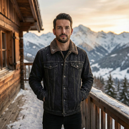 The Kilmarnock Men's Fleece Lined Denim Winter Jacket