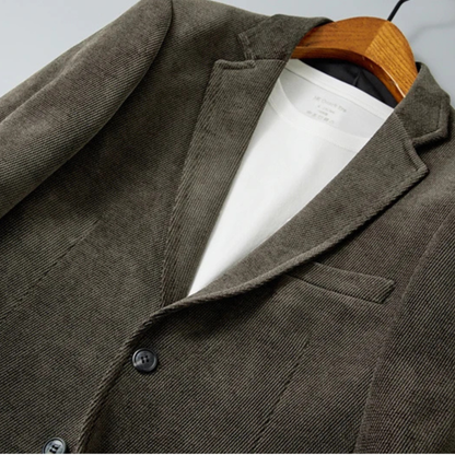 The Anzio Men’s Classic Single Breasted Wool Blend Tweed Blazer