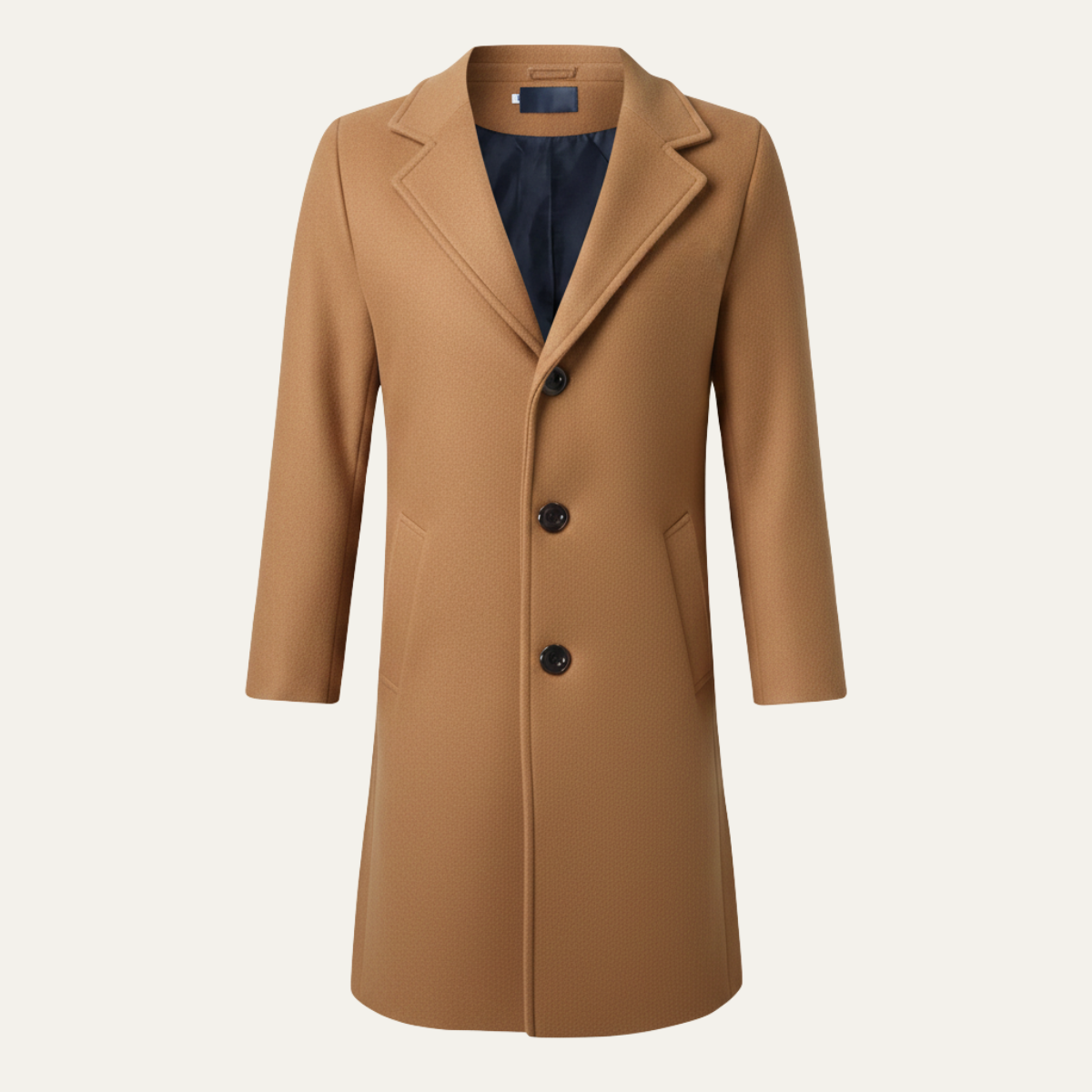 The Wilshire Men's Long Double Breasted Wool Blend Smart Overcoat