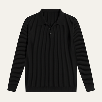 The Sorrento Men’s Ribbed Knitted Polo Shirt