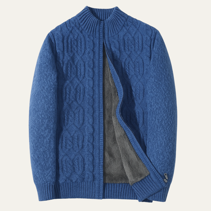The Bellwood Men’s Wool Fleece Winter Zip Cardigan