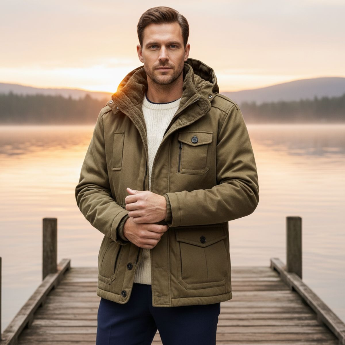 The Bellmere Men’s Insulated Winter Hooded Parka Jacket