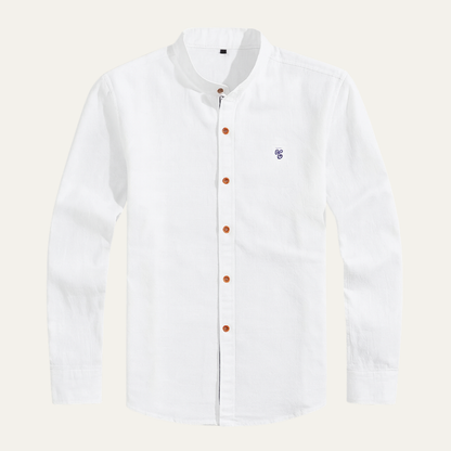 The Biella Men’s Mandarin Collar Smart Casual Button Shirt