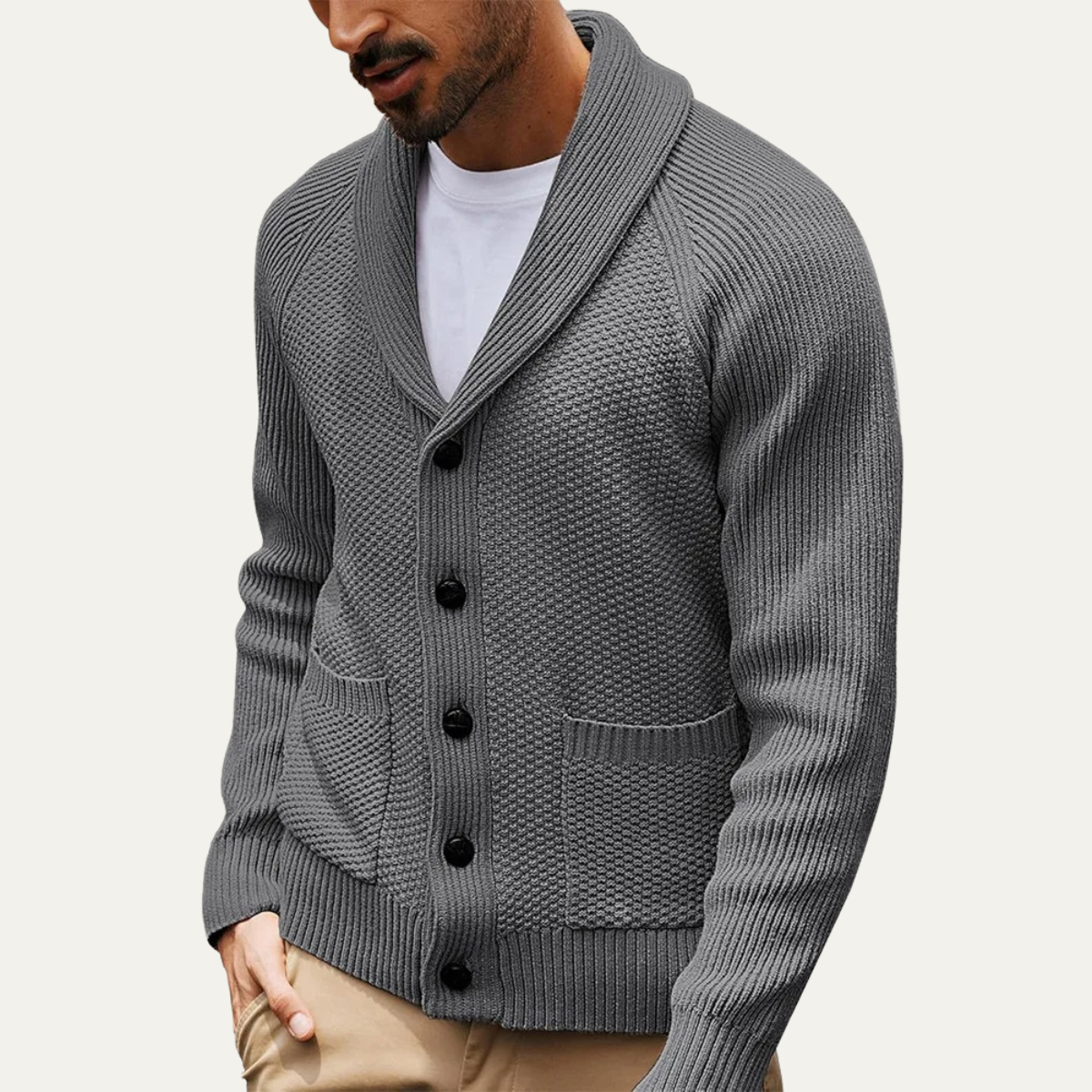 The Pembroke Men’s Shawl-Collar Button Up Cardigan