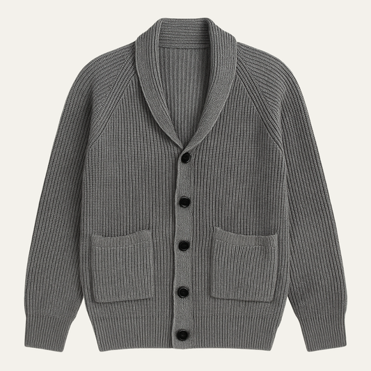 The Oxford Men’s Shawl Collar Knitted Button Up Cardigan