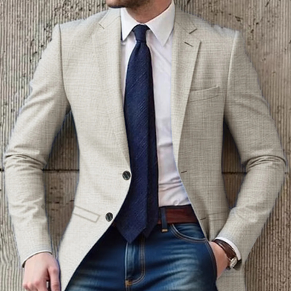 The Brenton Men's Smart Casual Slim Fit Cotton Blazer