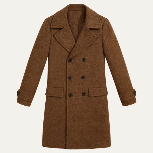 The Ashridge Men’s Wool Blend Double Breasted Trench Coat