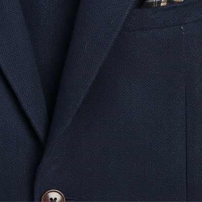 The Gravedona Men’s Office Herringbone Single Breasted Wool Tweed Blazer Jacket