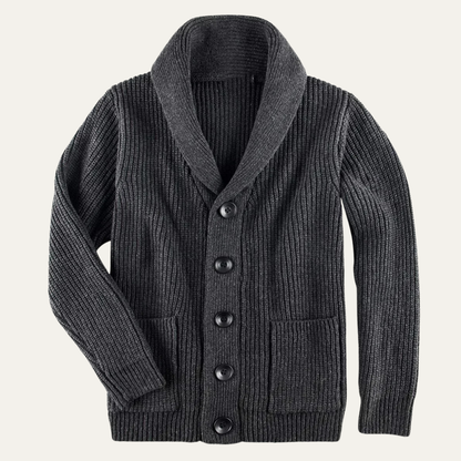 The Venezia Men’s Shawl Collar Chunky Knit Cardigan