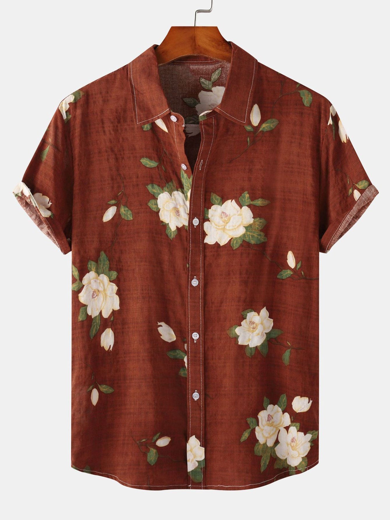 Floral Cotton Summer Shirt for Outdoor Events